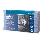 CHIFFON D'ESSUYAGE TORK IND.HEAVY-DUTY FOLDED 3PLI BLEU 32X39CM W4 (5X100) photo du produit