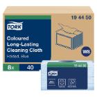 CHIFFON D'ESSUYAGE TORK LONG-LASTING COLOUR CODED BLEU 30X38.5CM W8 (8X40) photo du produit