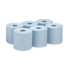 ROUL.D'ESSUY.WYPALL L10 + ROLL CONTR.COMBIR.BLEU 1PLI 18.3CMX190M 500CPS(6) photo du produit