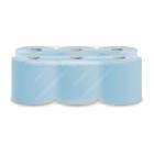 ROULEAU ESSUIE-MAINS MIDI CENTERFEED 1.300 BLEU 3PLIS 20CMX300M (6) photo du produit