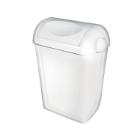 POUBELLE BINGO 23L BLANC AVEC COUVERCLE S BLANC 33X22X49CM (1) photo du produit