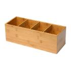 DISTRIBUTEUR BAMBOO 4 COMP 36X14X12CM > SERVETTEN-COUVERTS-EPICES (1X2) photo du produit
