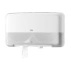 DISTRIBUTEUR PAPIER TOILETTE TORK TWIN MINI JUMBO ELEVATION BLANC T2 (1) photo du produit