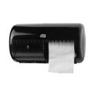 DISTRIBUTEUR PAPIER TOILETTE TORK TWIN TRADITIONNEL ELEVATION LINE NOIR (1) photo du produit