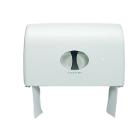 DISTRIBUTEUR PAPIER TOILETTE AQUARIUS MINI JUMBO POUR 2 ROULAUX BLANC (1) photo du produit