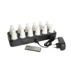 LED OPLAADBARE KAARSEN WARM WHITE 12ST + OPLADER + AFSTANDSBEDIENING (1) artikelfoto