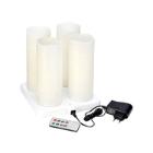 LED BOUGIES RECHARGEABLES WARM WHITE 4PCS + STATION RECHARGE + TELECOMMANDE (1) photo du produit