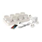 LED BOUGIES RECHARGEABLES MULTICOLOR 8PCS + STATION RECHARGE + TELECOMMANDE (1) photo du produit