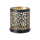 BOUGEOIR METAL SAFARI GIRAFFE NOIR/DORE 75X75MM (8X1) photo du produit