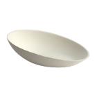 MINI-ASSIETTE OVALE OBLIQUE CANNE A SUCRE BLANC 79X52X28MM (10X50) photo du produit