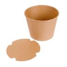 CHICHENBUCKET KARTON/PE BRUIN/BRUIN D.189 H.146MM + DEKSEL - 85OZ 2500ML (6X50) artikelfoto