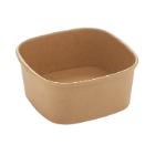 BOL A SALADE CARRE CARTON/PE BRUN 130X130X43MM - 350/400ML (6X50) photo du produit