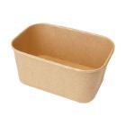 RAVIER CONTENEUR RECTANGULAIRE CARTON/PP BRUN 172X120X75MM 1000ML (6X50) photo du produit