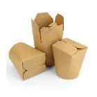 FOODCONTAINER CARTON/PE BRUN ROND 85X71 H.95MM 16OZ 480/560ML (10X50) photo du produit