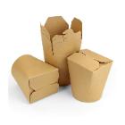 FOODCONTAINER CARTON/PE BRUN ROND 102X98 H.118MM 32OZ 960ML (10X50) photo du produit