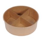 BOL A SALADE CARTON/PE BRUN/BRUN D.220 H.75MM AVEC SEPARATIONS - 2100ML (6X50) photo du produit