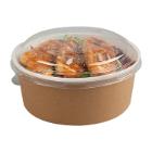 BOL À SALADE/MULTI-FOOD CARTON/PE BRUN /BL D.150 H.60MM +COUV. PET -700ML (6X25) photo du produit