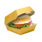 HAMBURGERBOX CARTON BRUN/BLANC 120X120X80MM (1X400) photo du produit
