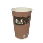 GOBELET CARTON LOVE NATURE PAPIER/PLA D.90 H.100MM - 300/380ML (20X75) photo du produit