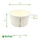 BOWL CARTON/PLA BLANC SOUP TO GO D.115 H.62MM - 12OZ 300/400ML (20X25) photo du produit