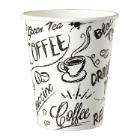 GOBELET CARTON/PE GRAFFITI BLANC/NOIR D.80.2 H.91MM - 9OZ 250/275ML (20X50) photo du produit