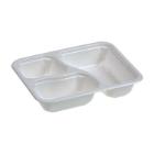ASSIETTE MENU BP CANNE A SUCRE BLANC 227X178X45MM -3 COMP.-510/225/180ML (2X125) photo du produit