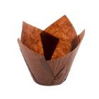 CUPCAKE TULIPE PAPIER BRUN FONCE D.50 H.95MM 17.5X17.5CM 210ML (5X200) photo du produit