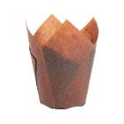 CUPCAKE TULIPE PAPIER BRUN FONCE D.50 H.80MM 15X15CM 150ML (5X200) photo du produit