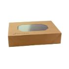 BOITE CATERING CARTON BRUN (NEUTRE) + FENETRE PLA 360X250X80MM (5X10) photo du produit