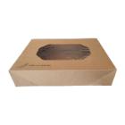 BOÎTE CATERING CARTON BRUN (BP) + FENÊTRE PLA 360X250X80MM (5X10) photo du produit