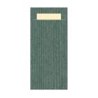 POCHETTE ECOLINE VERT 8.5X20CM + SERVIETTE CHAMPAGNE 2PLIS 23X39CM (1X500) photo du produit