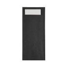 POCHETTE ECOLINE ZWART 8.5X20CM + SERVET WIT 2LGS 23X39CM (1X500) artikelfoto