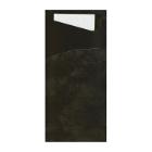 SACCHETTO NOIR 8.5X19CM + SERVIETTE PAP. BLANC - 2PLIS (5X100) photo du produit