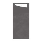 SACCHETTO GRANITE GREY 8.5X19CM + SERVET PAP. WIT - 2LGS (5X100) artikelfoto