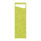 SACCHETTO SLIM KIWI 7.5X23CM + SERVIETTE DUNISOFT AIRLAID BLANCHE (4X60) photo du produit