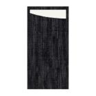 SACCHETTO NOIR 11.5X23CM + SERVIETTE DUNISOFT BLANC (4X60) photo du produit