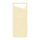 SACCHETTO CREAM 11.5X23CM + SERVIETTE DUNISOFT BLANCHE (4X60) photo du produit