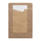 SACHET SNACK SACCHETTO KRAFT 143X210MM + SERVIETTE PAP. BLANC (1X300) photo du produit