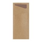 SACCHETTO ECOBRUN 8.5X19CM + SERVIETTE PAP. CHESTNUT - 2PLIS (4X100) photo du produit