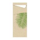 SACCHETTO GRASS LEAF 8.5X19CM + SERVIETTE PAP. BLANCHE - 2PLIS (5X100) photo du produit