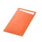SACCHETTO SUN ORANGE 11.5X23CM + SERVIETTE DUNISOFT BLANCHE (4X60) photo du produit