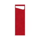 SACCHETTO SLIM ROUGE 7.5X23CM + SERVIETTE BIO DUNISOFT BLANC (4X60) photo du produit
