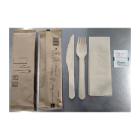 SET 5/1 BOIS WAX - SERV 2PLIS-COUTEAU-FOURCHETTE-SEL-POIVRE (5X100) photo du produit