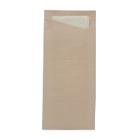 SACCHETTO NATURE 8.5X19CM + SERVIETTE PAP. CHAMPAGNE - 2PLIS (5X100) photo du produit