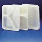 ASSIETTE MENU PP INJECTÉ BLANC 227X177X33MM - 3 COMP. (1X400) photo du produit