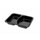 ASSIETTE MENU PP INJECTE NOIR 227X177X33MM - 2 COMP. - 350/450ML (1X400) photo du produit