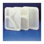 ASSIETTE MENU PP INJECTE BLANC 228X178X45MM - 2 COMP. 500/630ML (1X240) photo du produit