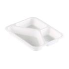 ASSIETTE MENU PP THERMOF. BLANC 227X178X32MM - 3 COMP. - 350/225/170ML (1X216) photo du produit