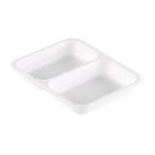ASSIETTE MENU PP THERMOF. BLANC 227X178X32MM - 2 COMP. - 440/370ML (1X216) photo du produit