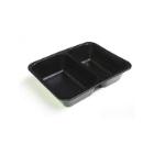 ASSIETTE MENU PP THERMOF. NOIR 227X178X50MM - 2 COMP. - 645/540ML (1X216) photo du produit